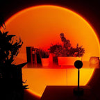 Lampe LED effet coucher de soleil, têtes interchangeables, USB