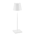 Lampe de table LED sans fil étanche en aluminium, 38 cm, blanc