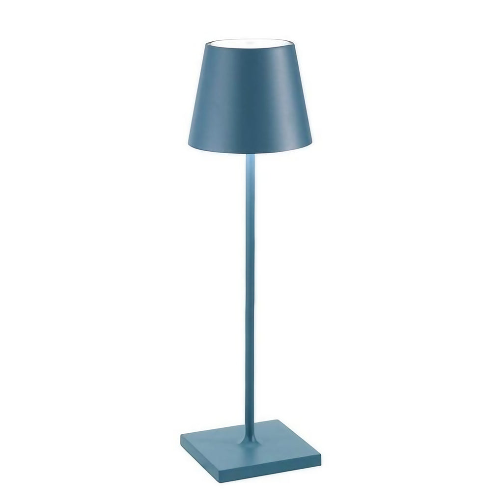 Lampe de table LED sans fil étanche en aluminium, 38 cm, bleu