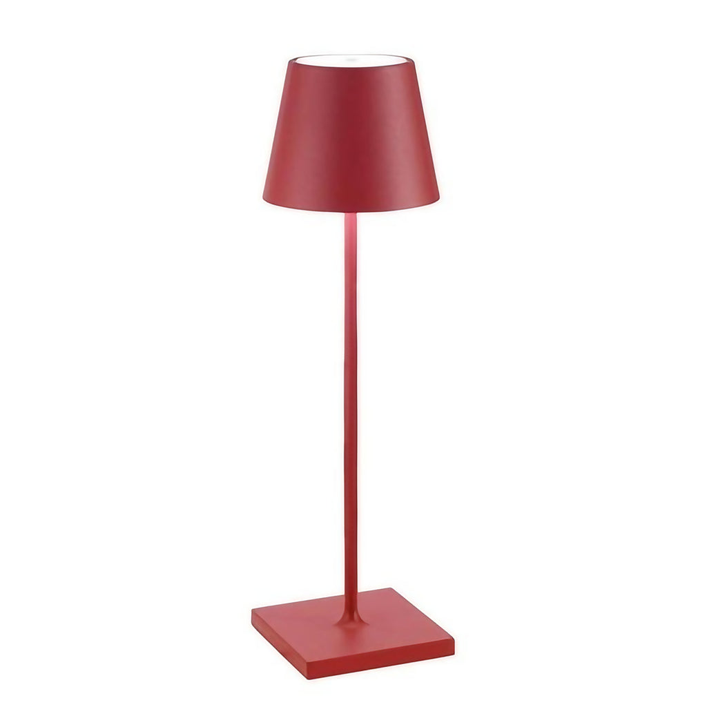 Lampe de table LED sans fil étanche en aluminium, 38 cm, rouge
