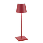 Lampe de table LED sans fil étanche en aluminium, 38 cm, rouge