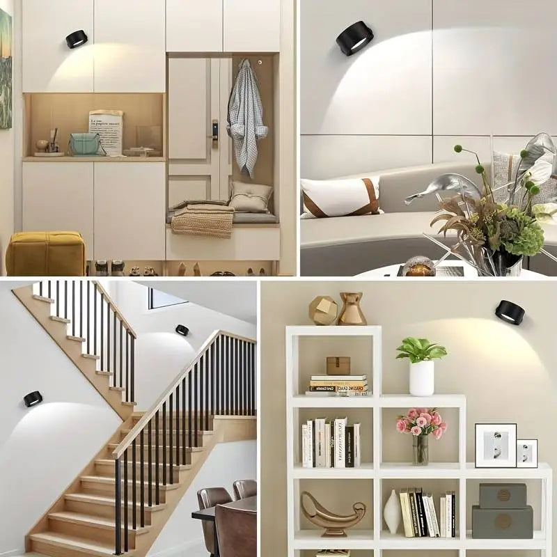Applique LED sans fil aimantée, orientable à 360°, rechargeable