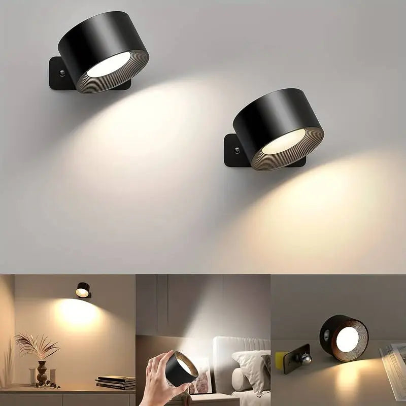Applique LED sans fil aimantée, orientable à 360°, rechargeable