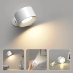 Applique LED sans fil aimantée, orientable à 360°, rechargeable, blanc