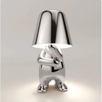 Lampe figurine LED tactile sans fil, rechargeable, doré ou argenté, argenté
