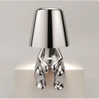 Lampe figurine LED tactile sans fil, rechargeable, doré ou argenté, argenté