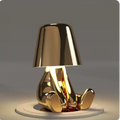 Lampe figurine LED tactile sans fil, rechargeable, doré ou argenté, doré