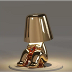 Lampe figurine LED tactile sans fil, rechargeable, doré ou argenté, doré