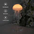 Lampe méduse décorative rechargeable, lumière douce d'ambiance