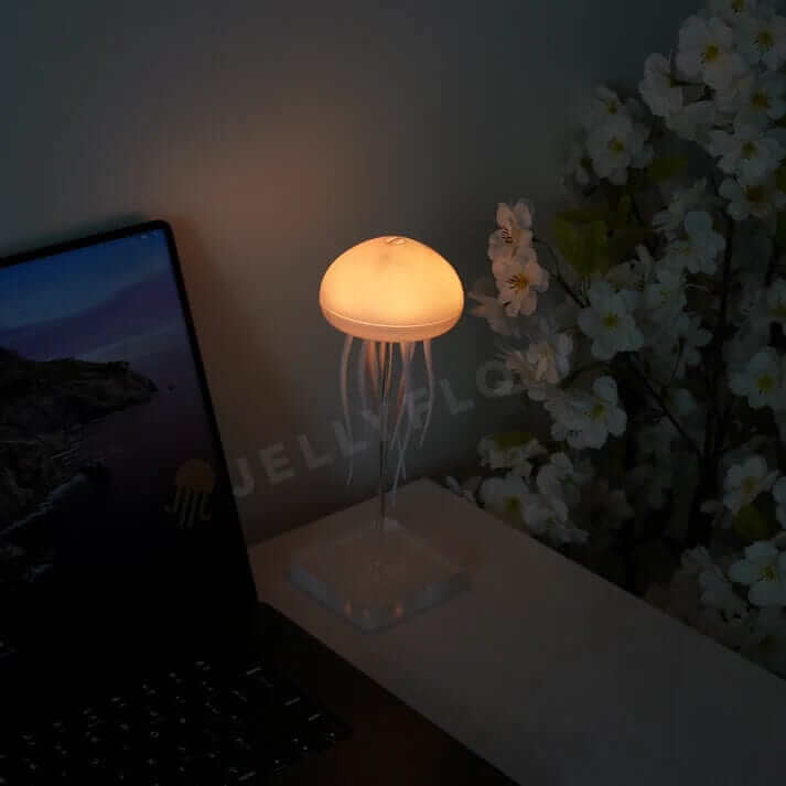 Lampe méduse décorative rechargeable, lumière douce d'ambiance