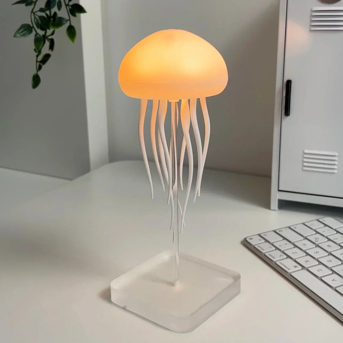 Lampe méduses LED avec télécommande, lumière multicolore