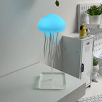 Lampe méduses LED avec télécommande, lumière multicolore