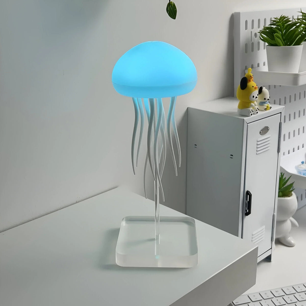 Lampe méduses LED avec télécommande, lumière multicolore
