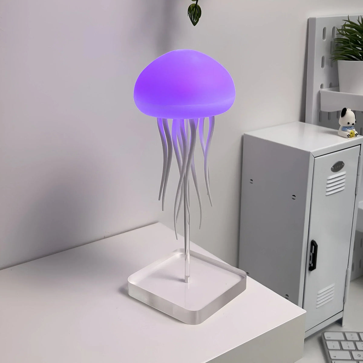Lampe méduses LED avec télécommande, lumière multicolore