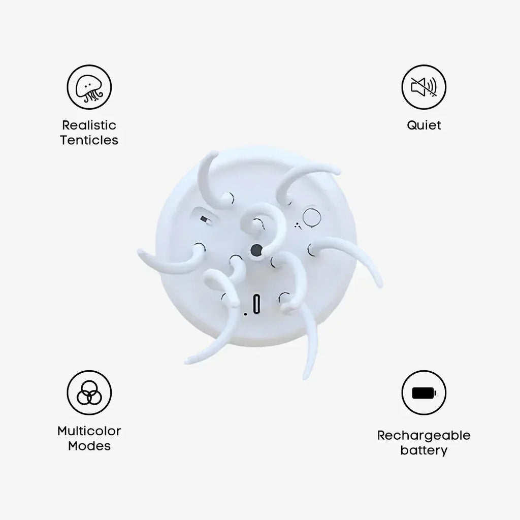 Lampe méduses LED avec télécommande, lumière multicolore