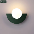 Applique murale demi-cercle en métal ou verre, six coloris