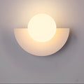 Applique murale demi-cercle en métal ou verre, six coloris, blanc