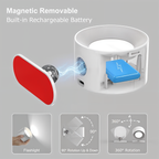 Applique murale LED sans fil adhésive, rechargeable par USB