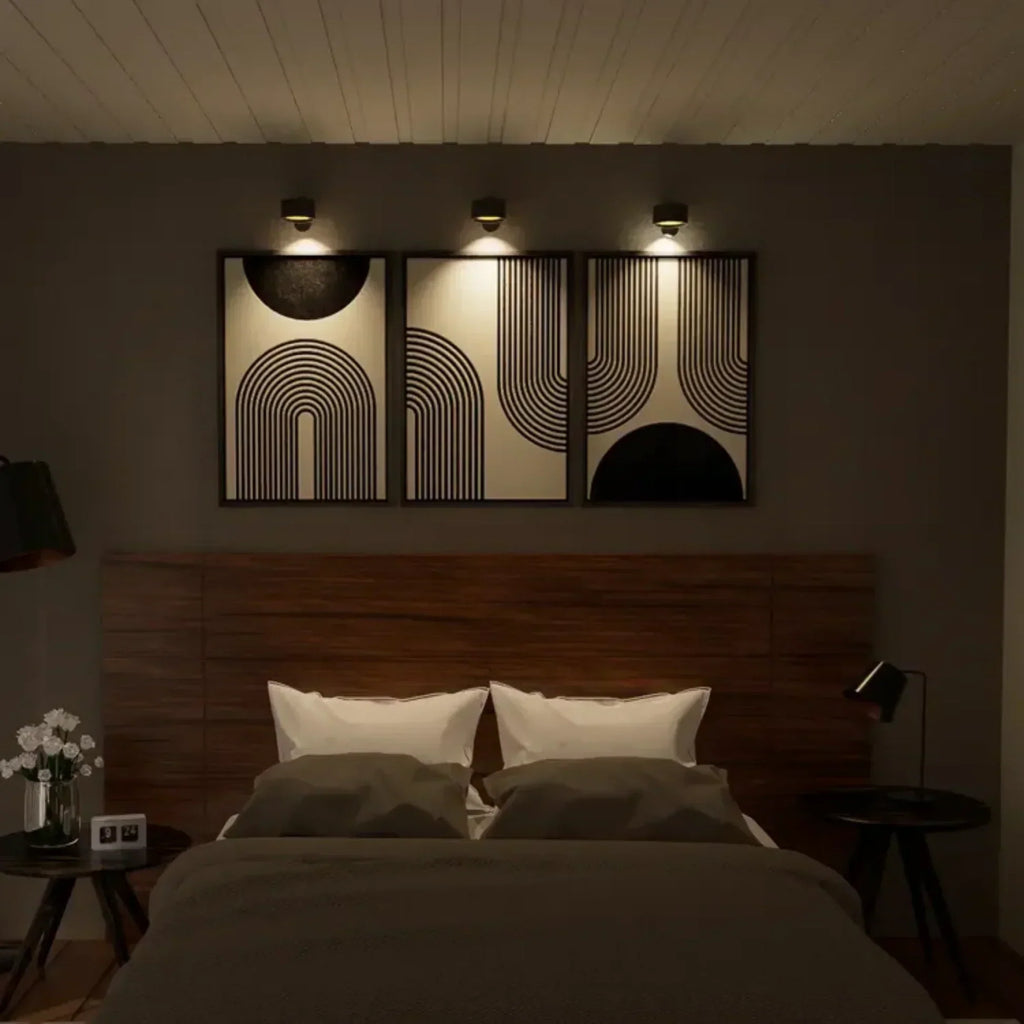 Applique murale LED sans fil adhésive à piles, 20 cm