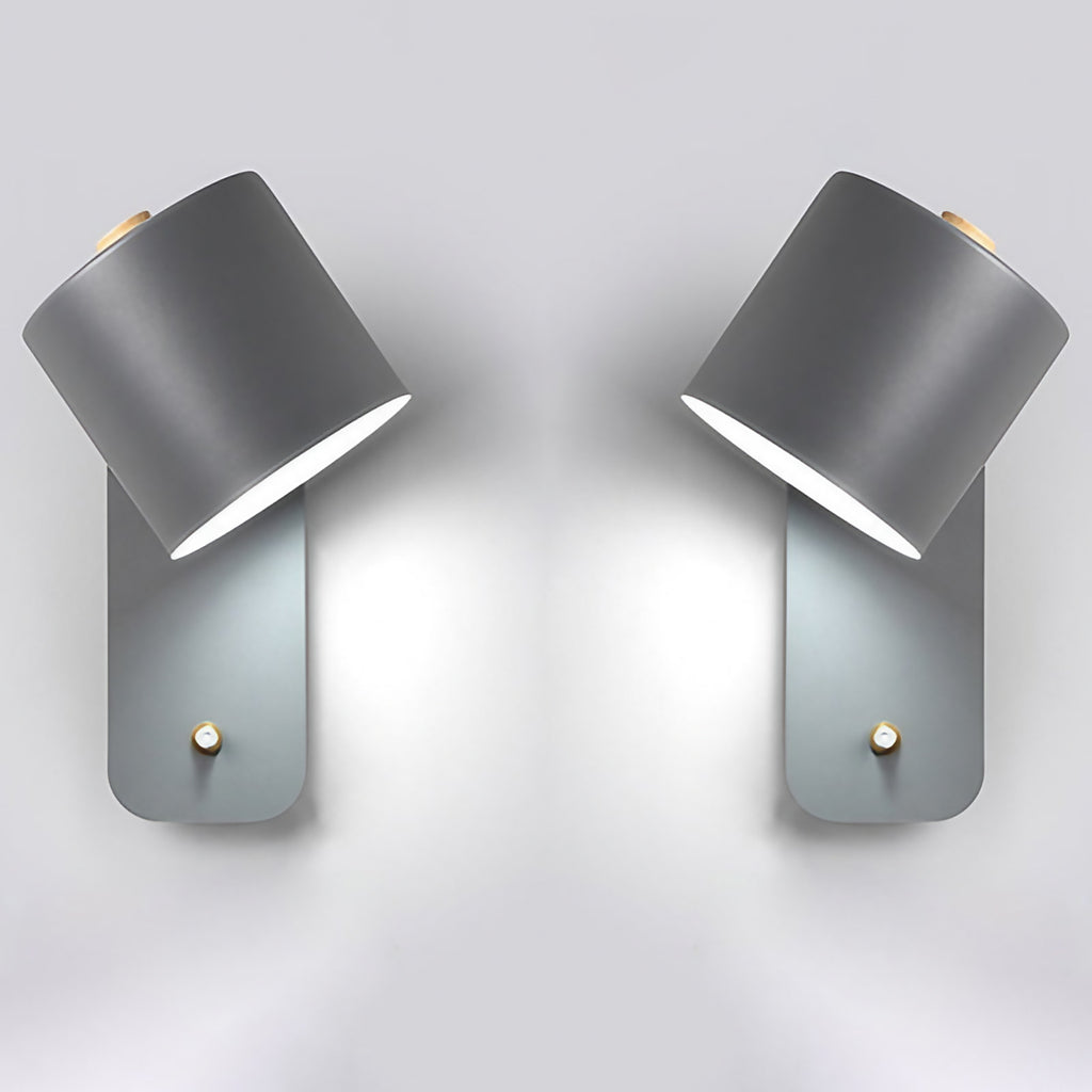 Lampe murale LED sans fil à détecteur de mouvement, rechargeable, lot de 2, gris