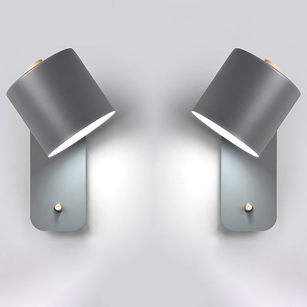Lampe murale LED sans fil à détecteur de mouvement, rechargeable, lot de 2, gris