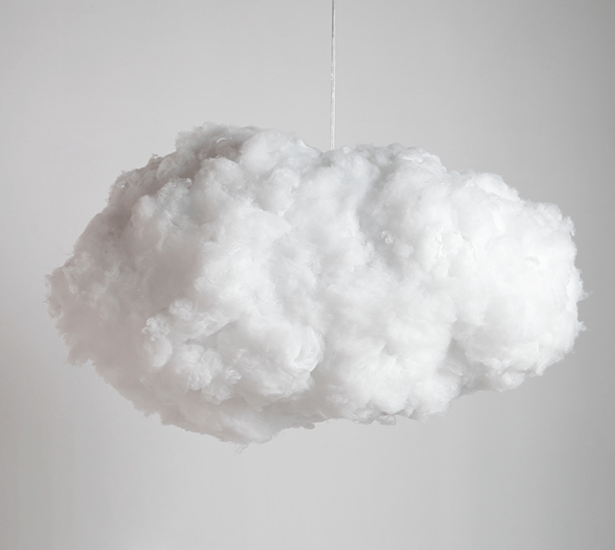Lampe en forme de nuage, fourrure synthétique, 40 ou 60 cm