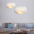 Lampe en forme de nuage, fourrure synthétique, 40 ou 60 cm