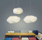 Lampe en forme de nuage, fourrure synthétique, 40 ou 60 cm