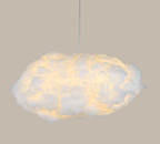 Lampe en forme de nuage, fourrure synthétique, 40 ou 60 cm