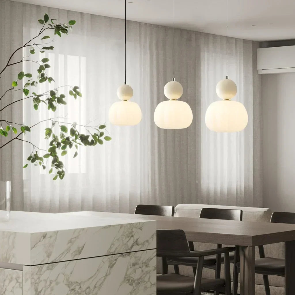 Suspension Art déco, une ou trois têtes, douille G9