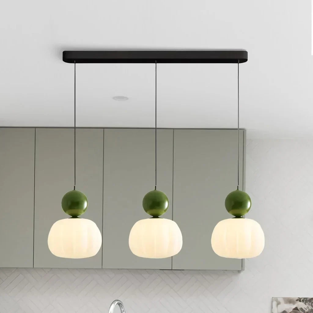 Suspension Art déco, une ou trois têtes, douille G9