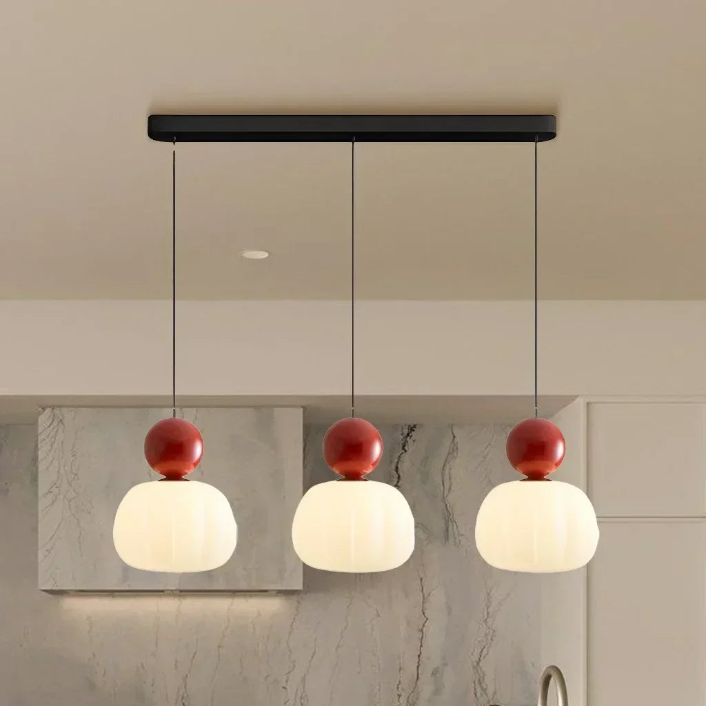 Suspension Art déco, une ou trois têtes, douille G9