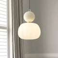 Suspension Art déco, une ou trois têtes, douille G9, beige