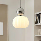 Suspension Art déco, une ou trois têtes, douille G9, argenté