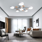 Plafonnier LED rond à 4, 5 ou 6 modules lumineux, quatre coloris, blanc