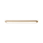 Plafonnier LED ovale en métal et acrylique, 49 ou 54 cm