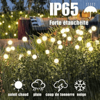 Lampe solaire de jardin effet luciole, sans câblage