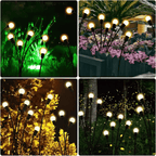 Lampe solaire de jardin effet luciole, sans câblage