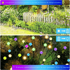 Lampe solaire de jardin effet luciole, sans câblage