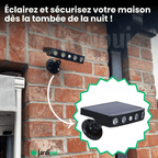 Lampe solaire extérieur à détecteur de mouvement, étanche IP65