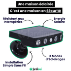 Lampe solaire extérieur à détecteur de mouvement, étanche IP65