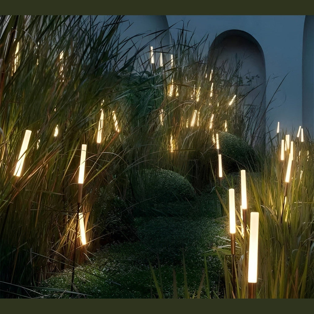 Lampe solaire LED de jardin à planter, étanche IP65, blanc chaud
