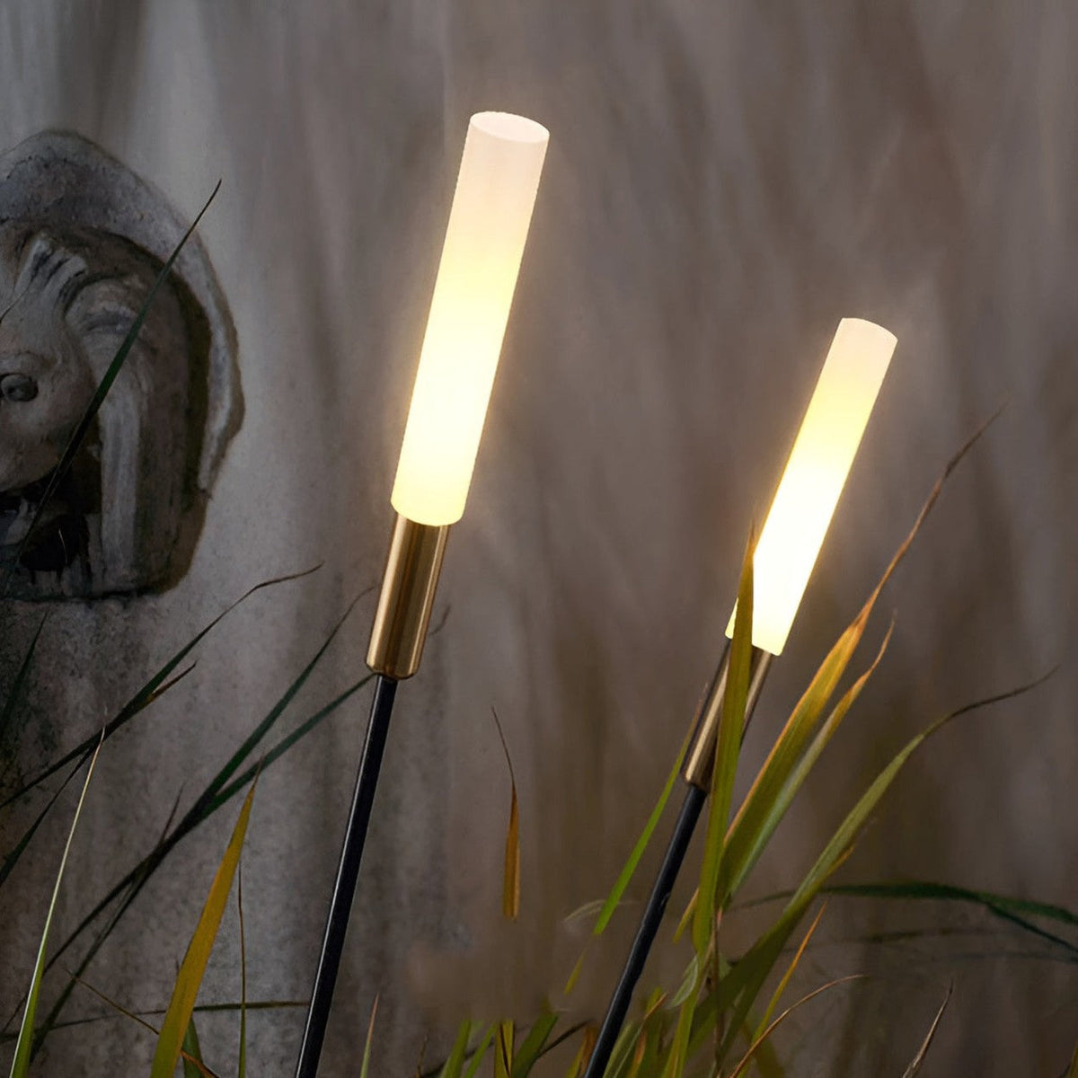 Lampe solaire LED de jardin à planter, étanche IP65, blanc chaud