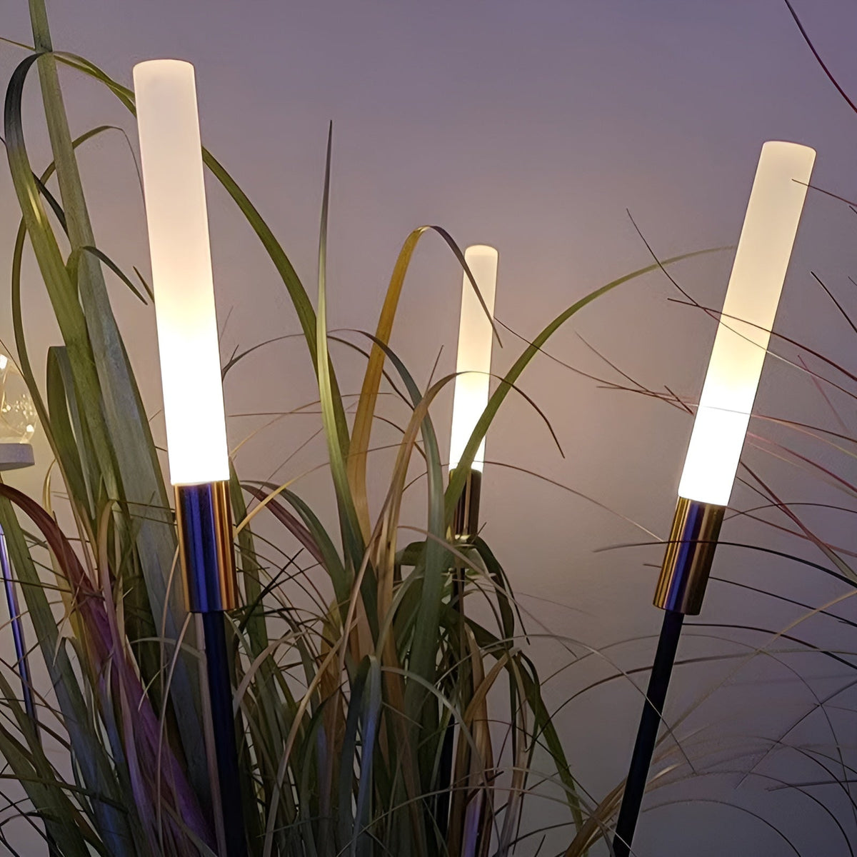 Lampe solaire LED de jardin à planter, étanche IP65, blanc chaud