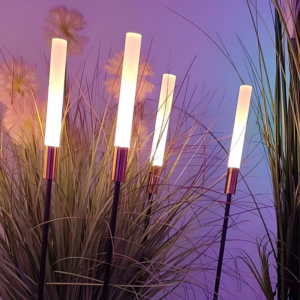 Lampe solaire LED de jardin à planter, étanche IP65, blanc chaud