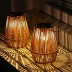 Lampe solaire d'extérieur style vintage, LED blanc chaud
