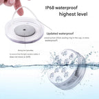 Lampe LED immergeable IP68 avec télécommande, 16 couleurs