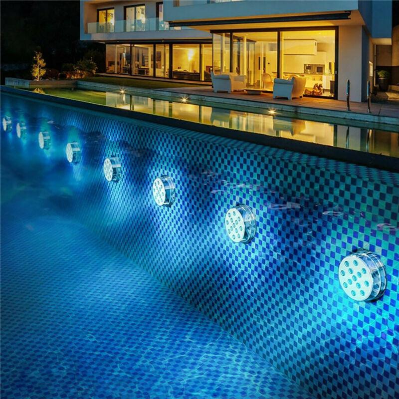Lampe LED immergeable IP68 avec télécommande, 16 couleurs
