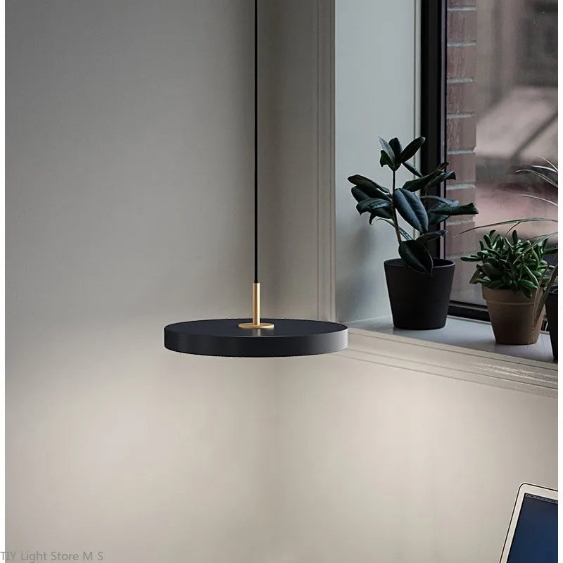 Suspension en métal et verre style scandinave, de 23 à 50 cm, noir