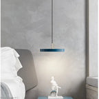 Suspension en métal et verre style scandinave, de 23 à 50 cm, bleu